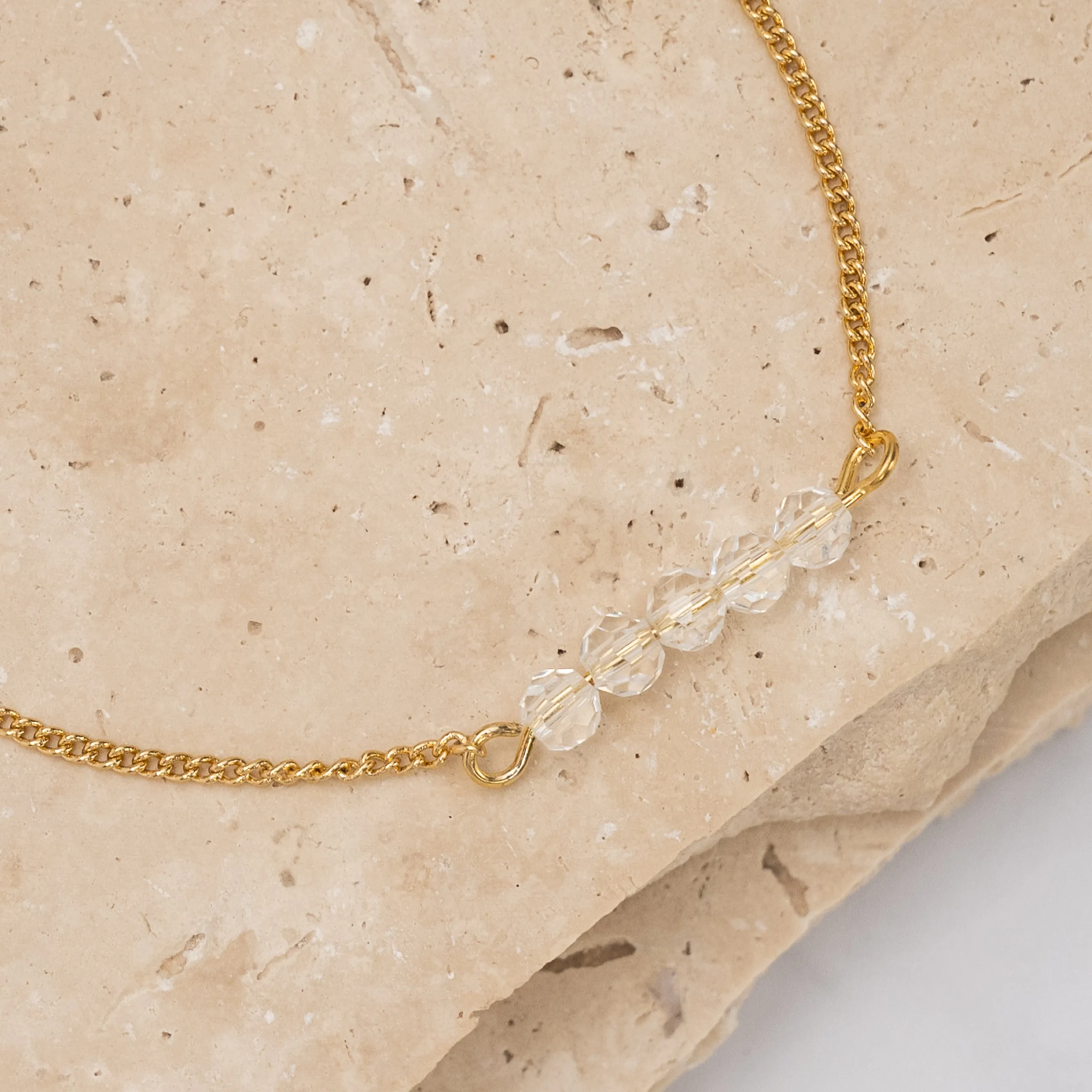 Birthstone 14k gold plated bracelet - Petite