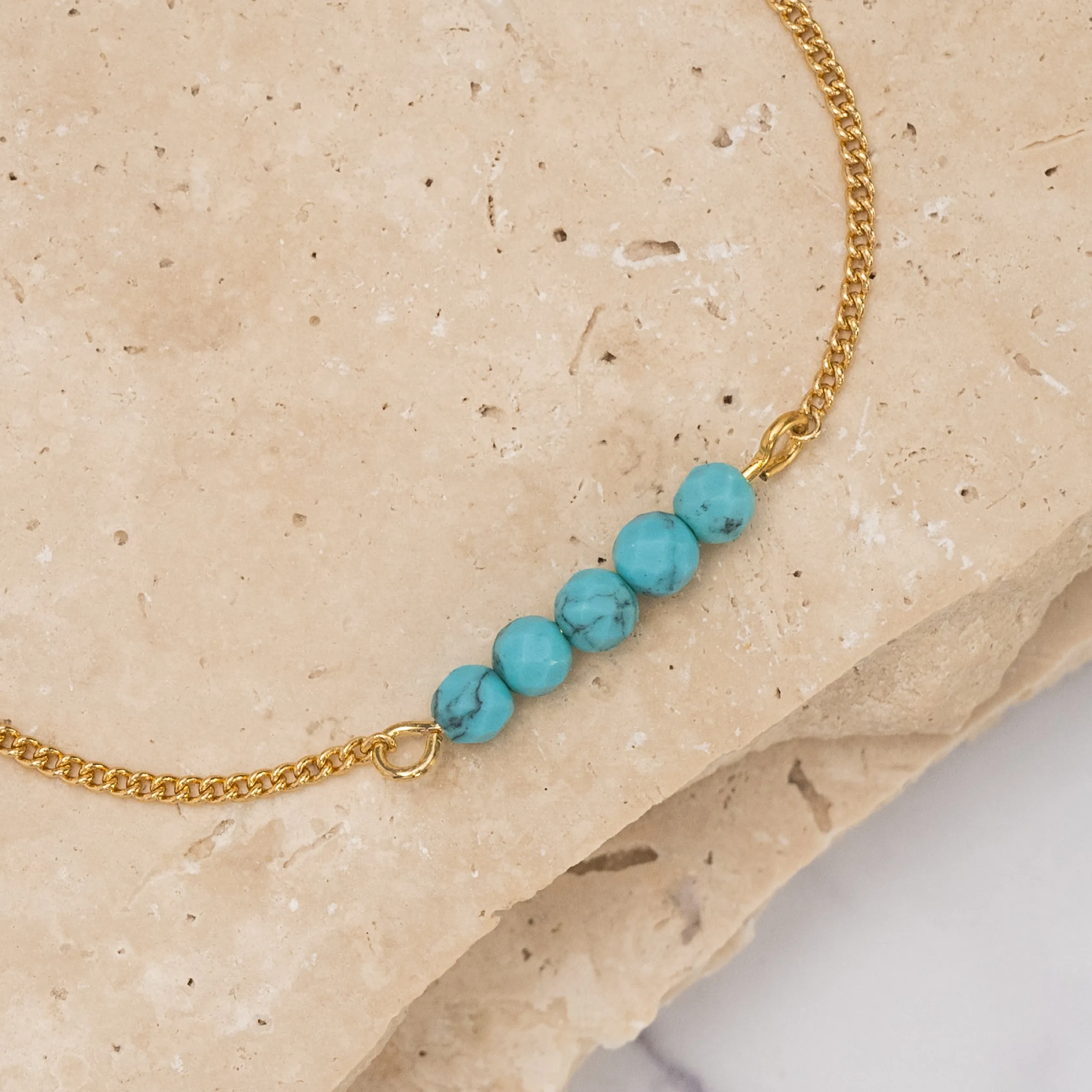 Birthstone 14k gold plated bracelet - Petite