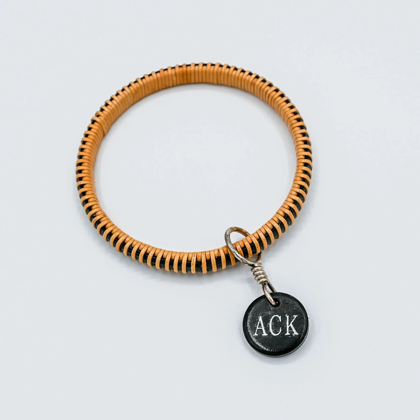 Black ACK Basket Weave Bangle