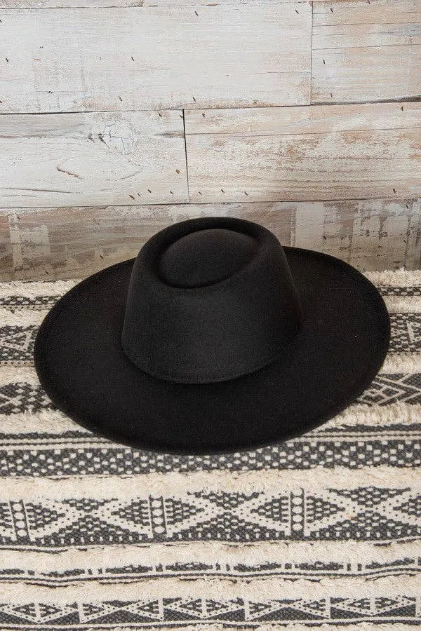 Black Boater Hat