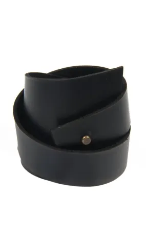 Black Genuine Leather Bracelet