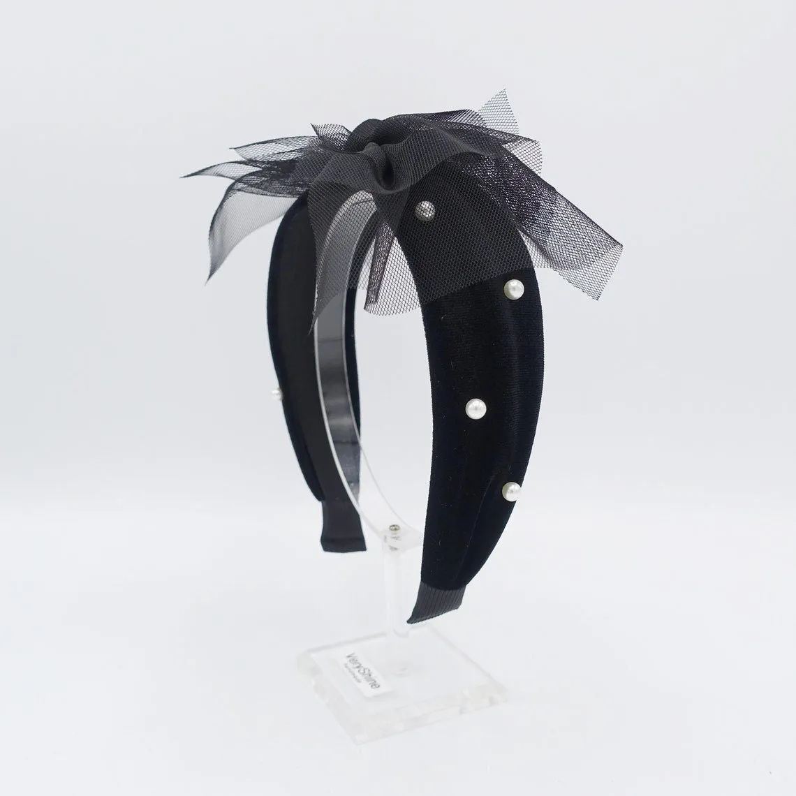 black vevlet headband collection bow ruched padded velvet hairband