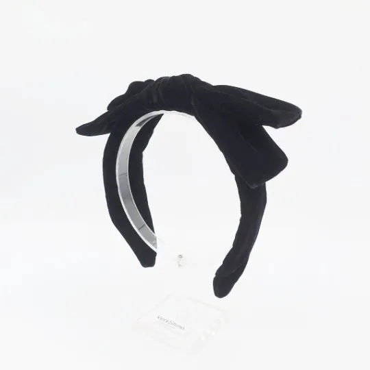 black vevlet headband collection bow ruched padded velvet hairband