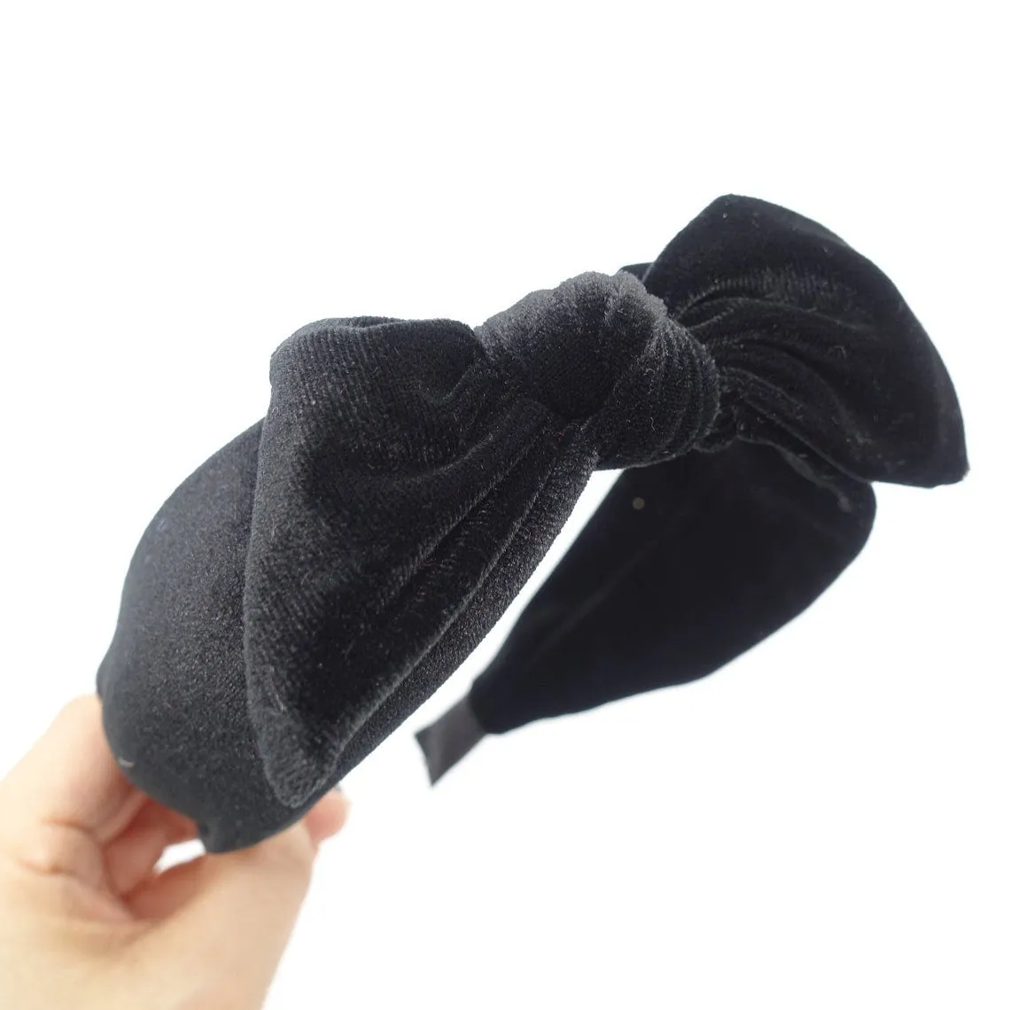 black vevlet headband collection bow ruched padded velvet hairband