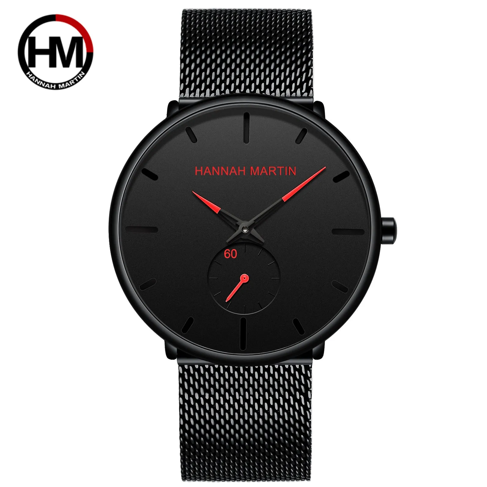 Black Waterproof Watch Personality Fashion Popular Student Men's Quartz Watch