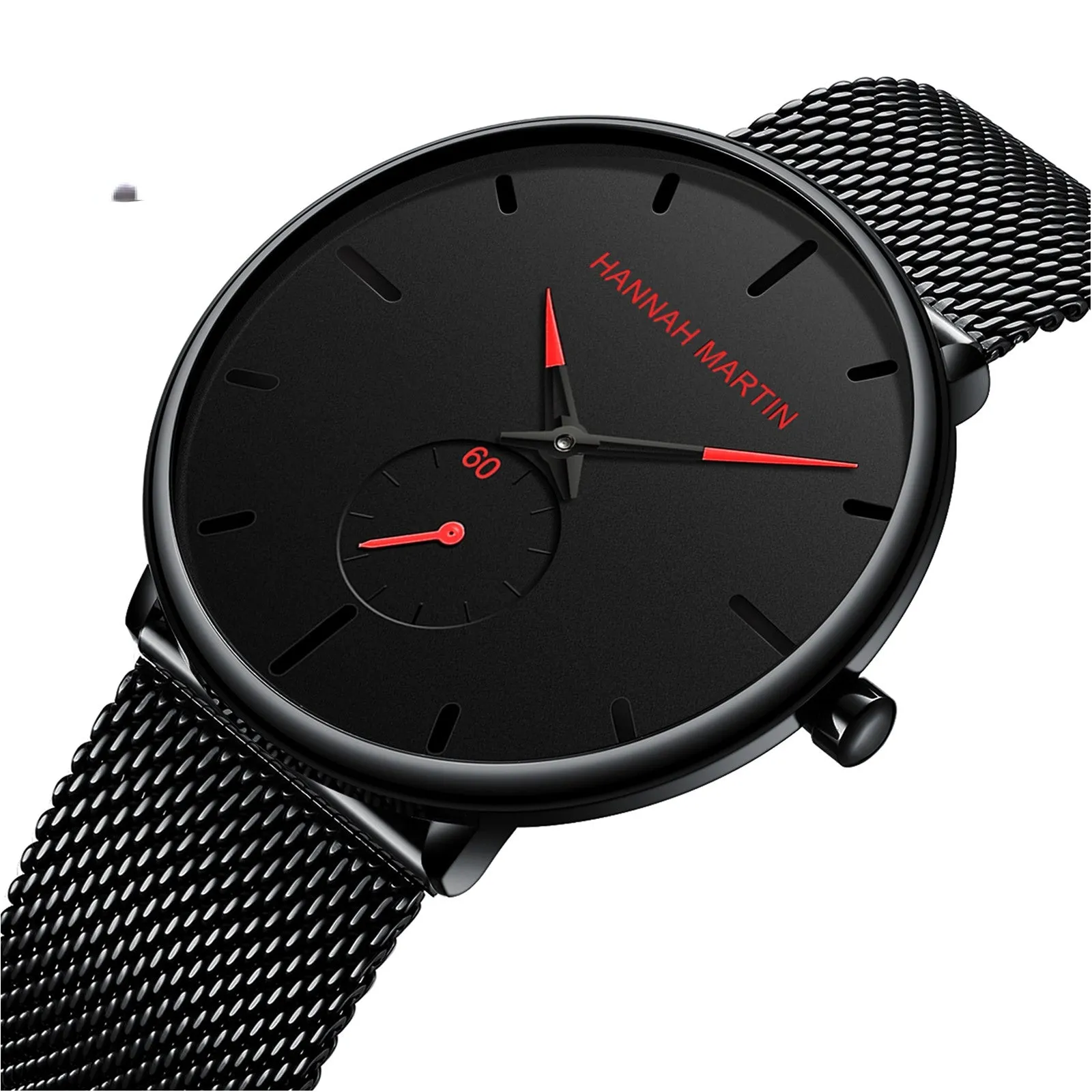 Black Waterproof Watch Personality Fashion Popular Student Men's Quartz Watch