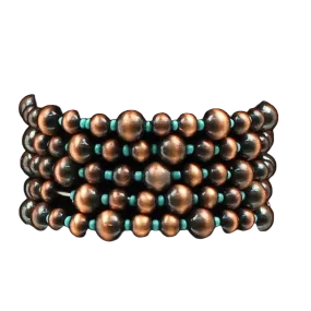 Blazin Roxx Ladies Copper & Turquoise Stretch Bracelet 30920