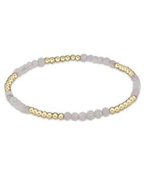 Blissful Pattern 2.5 mm Bead Bracelet - Moonstone