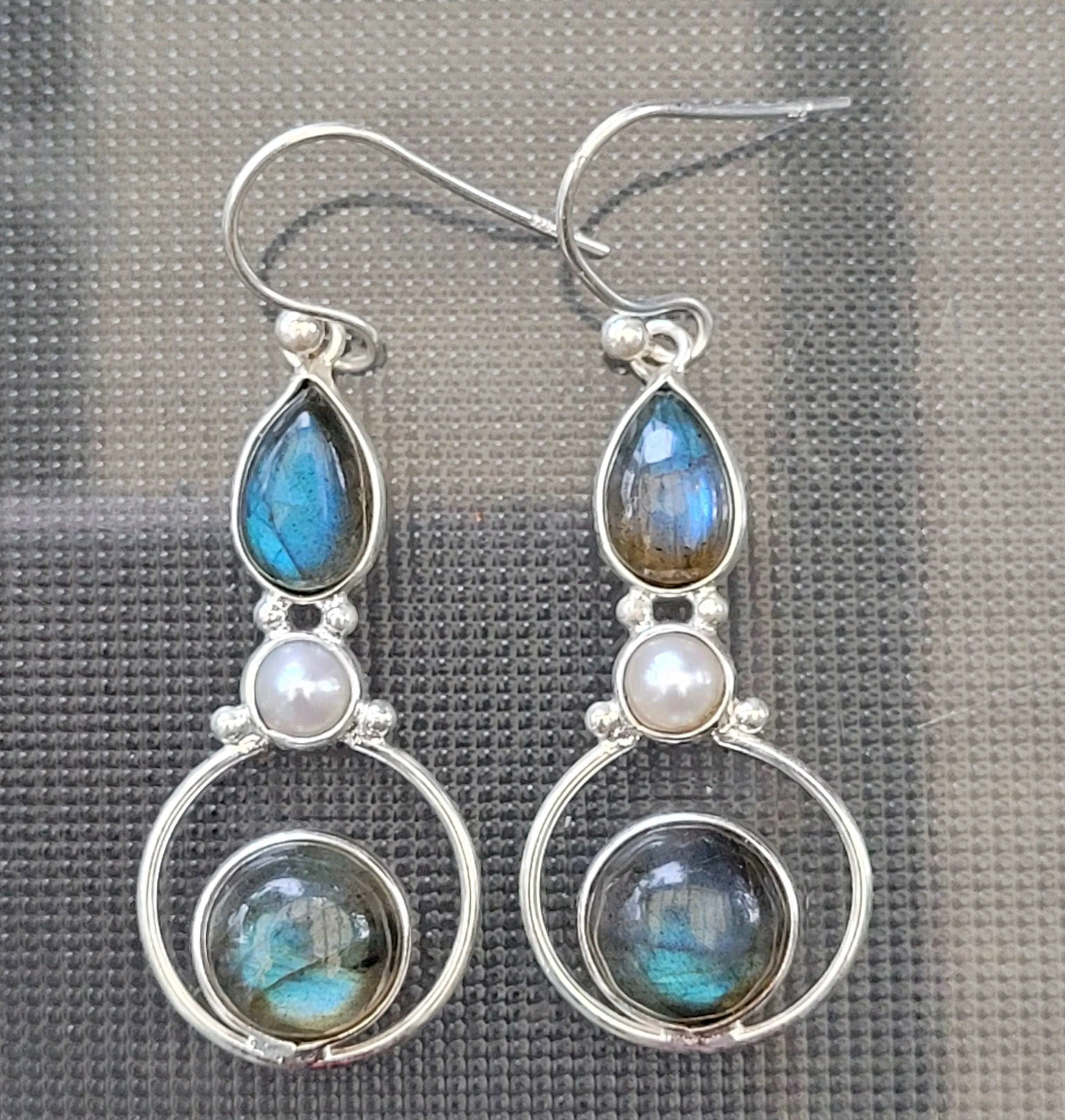 Blue Fire Labradorite Earrings, Blue Fire Earring, 925 Sterling Silver Earrings, Oval Earring, Women Earrings, Gemstone Earring, Blue Stone