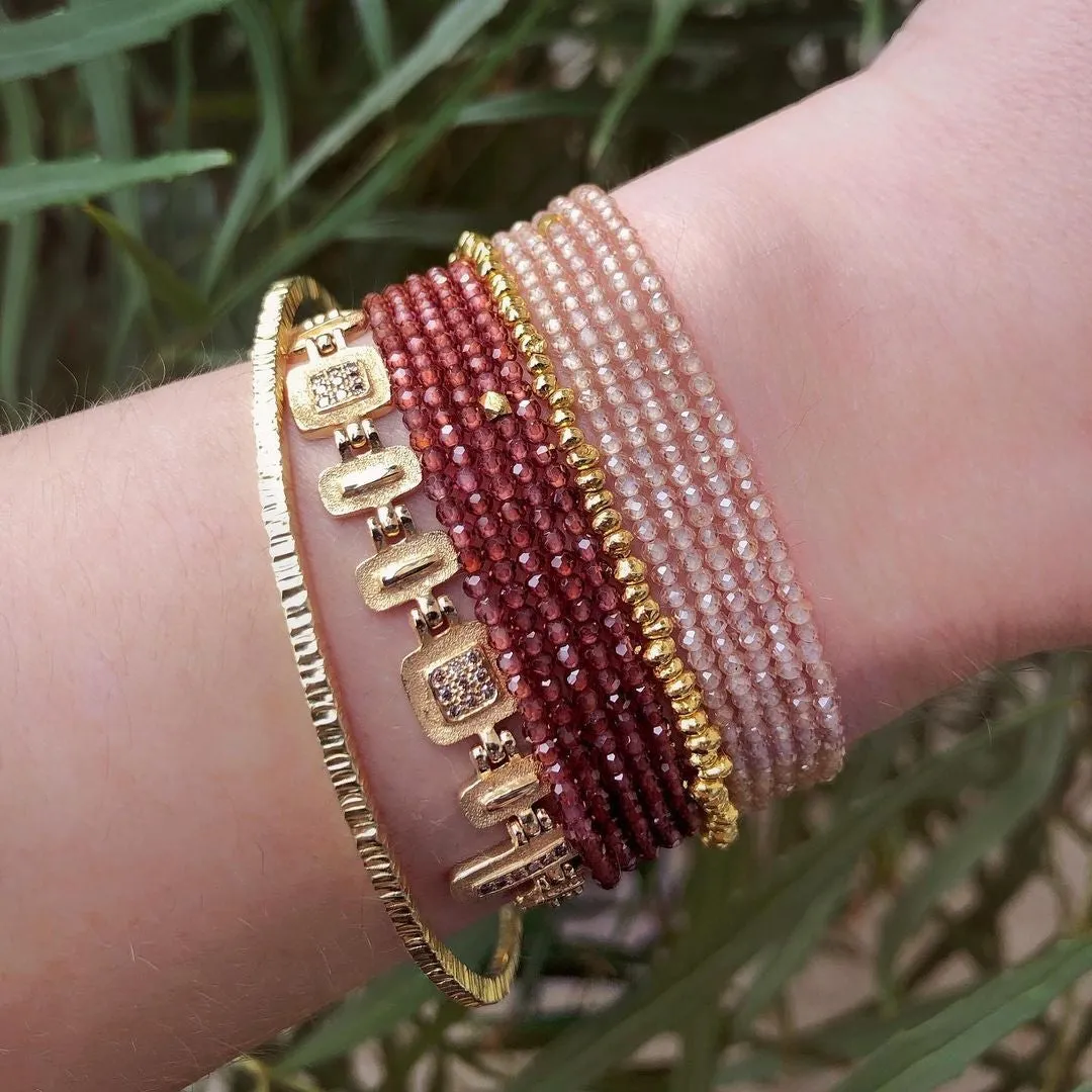 Blush Moonstone Wrap Bracelet