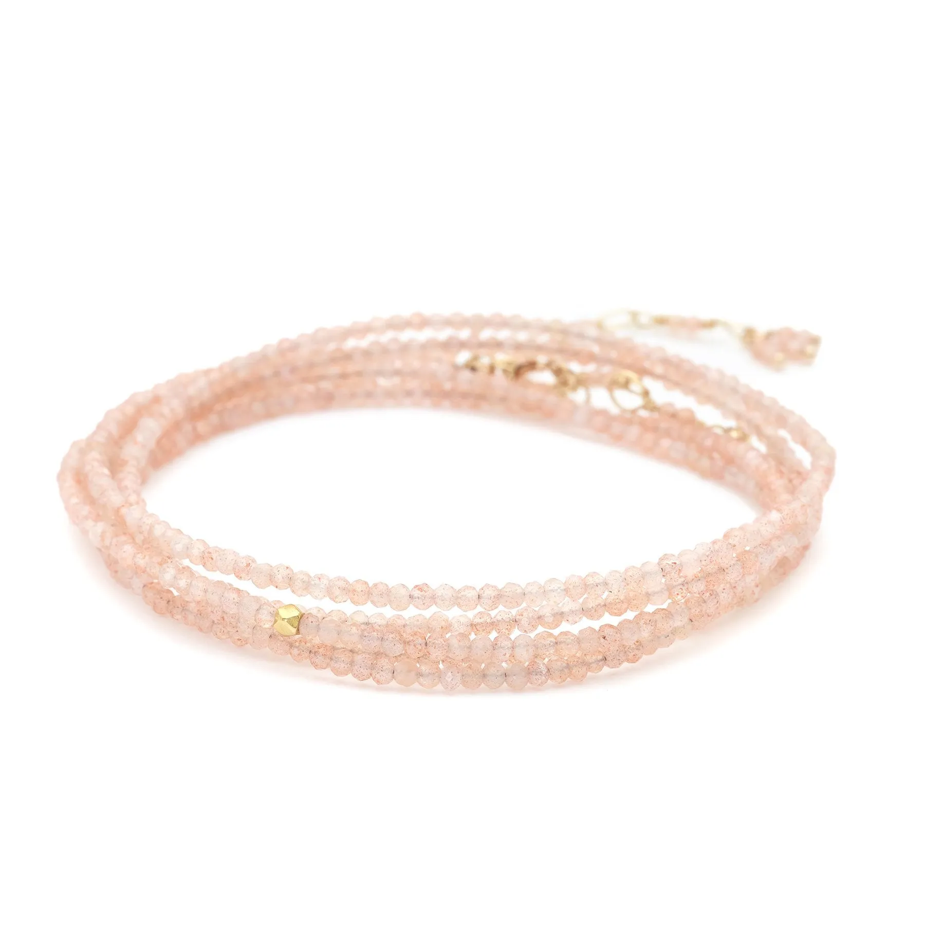 Blush Moonstone Wrap Bracelet