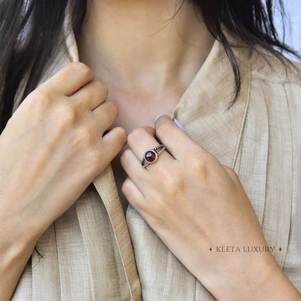 Bohemian Dance - Garnet Ring