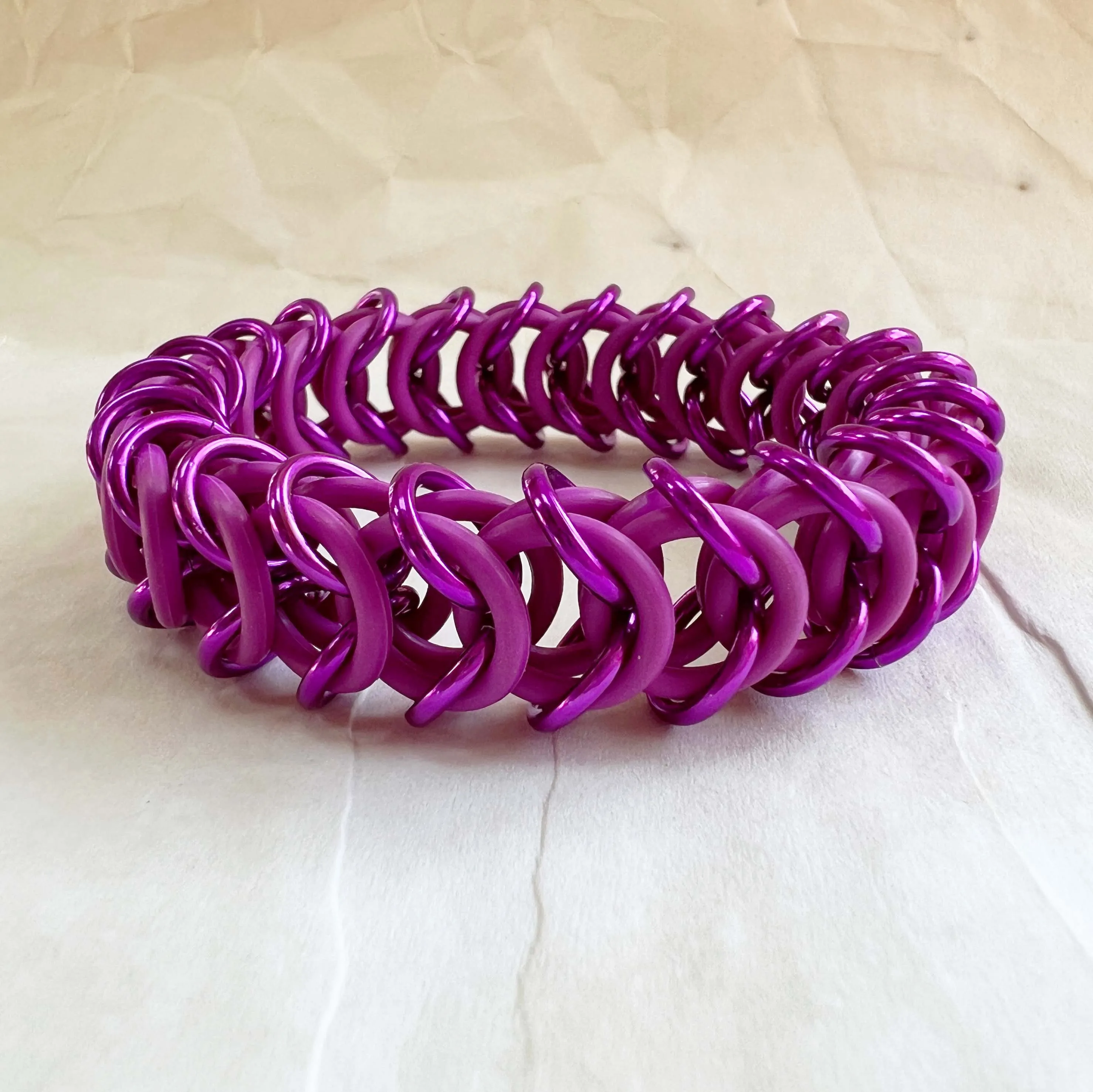 Box Chain Stretch Bracelet Kit with FREE Video - Violet