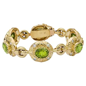 Bracelet-Peridot and Diamond  (1248B)