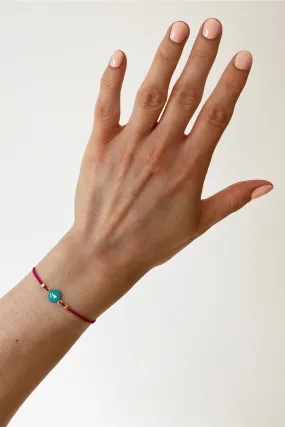 BRACELET "PSARI" FUCHSIA/TURQUOISE