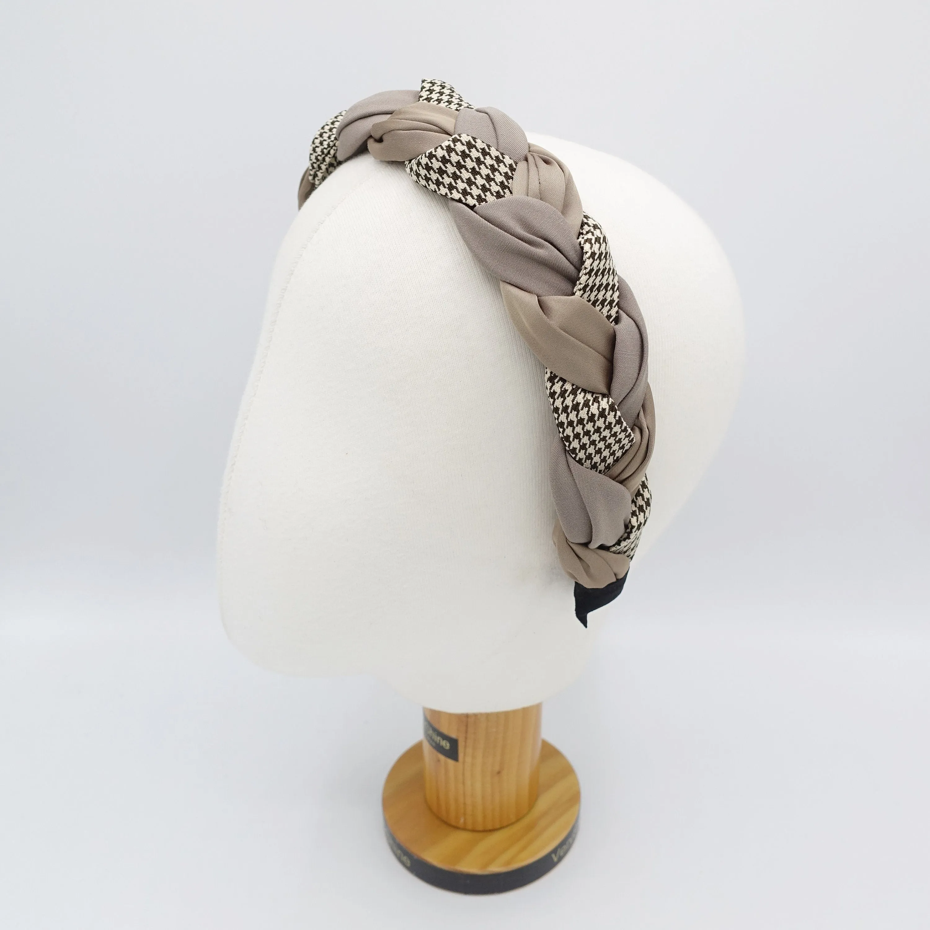 braided headband, satin headband,houndstooth headband, stylish headband for women