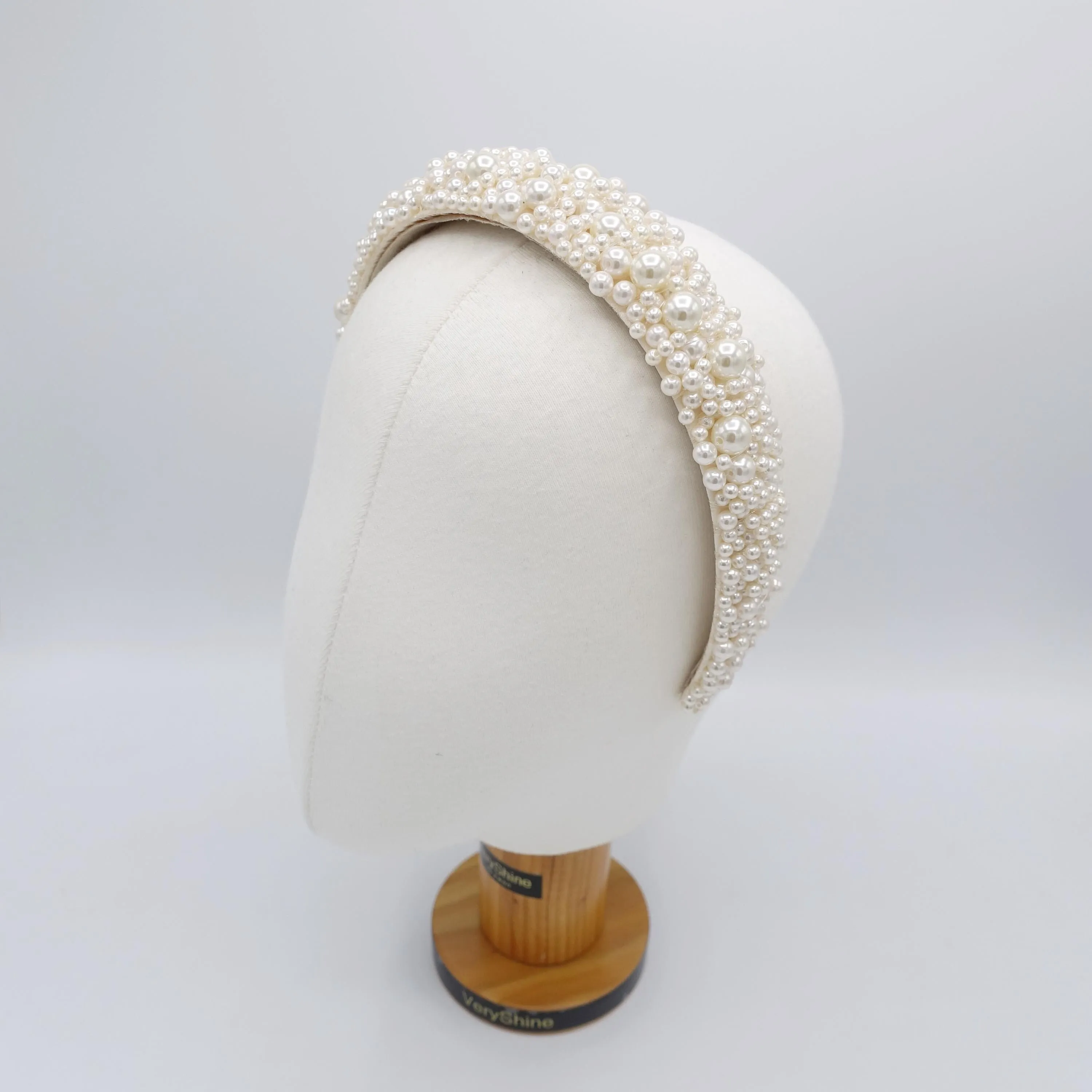 bridal headband, pearl beaded headband , wedding headband