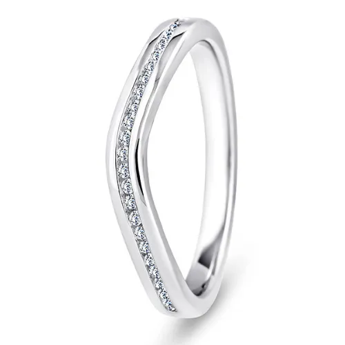 Brilliant Cut Wave Channel Set Medium Band 0.15ct