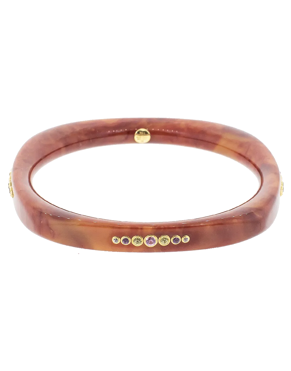 Brown Square Bakelite Bangle