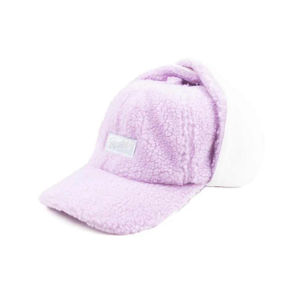 BS GLOSSY WAPPEN EARFLAP HAT PINK