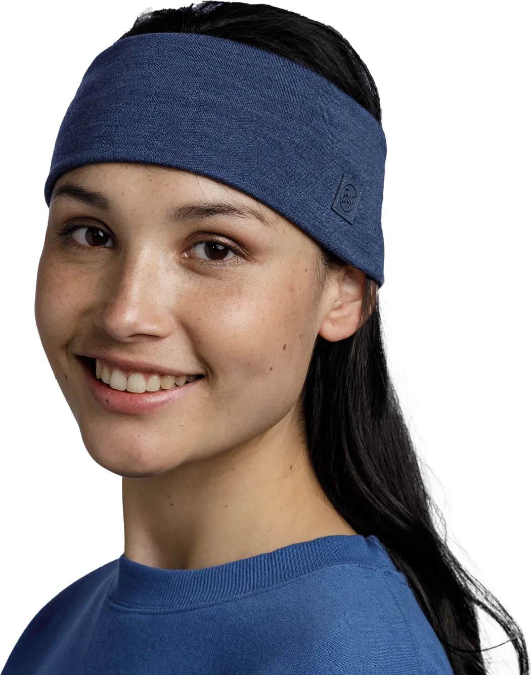 Buff Merino Wide Headband Solid Night Blue | Buy Buff Merino Wide Headband Solid Night Blue here | Outnorth