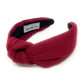 Burgundy Knotted Headband