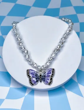 BUTTERFLY MAGIC NECKLACE - PURPLE