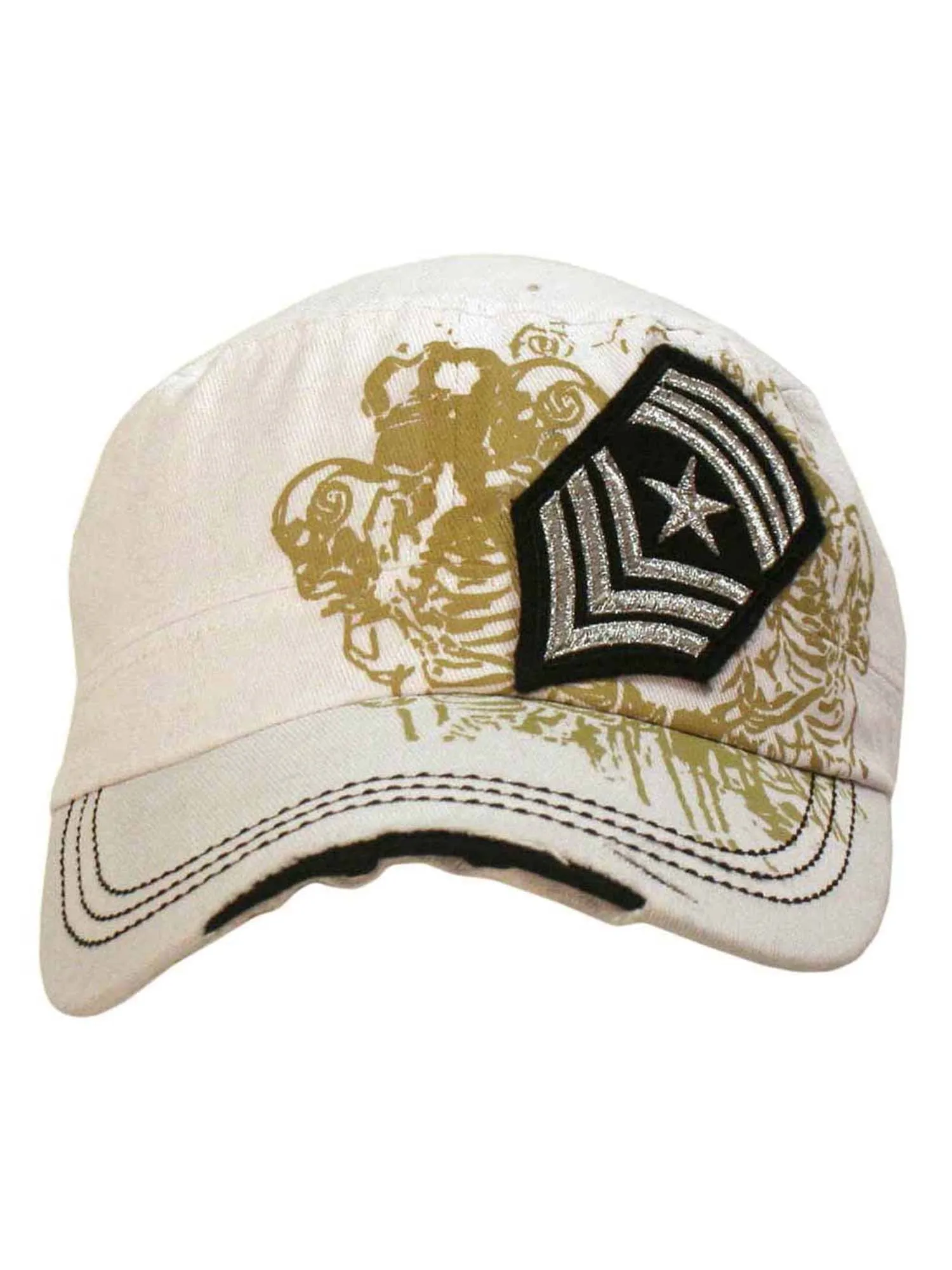 Cadet Cap Hat With Soldier Rank Patch