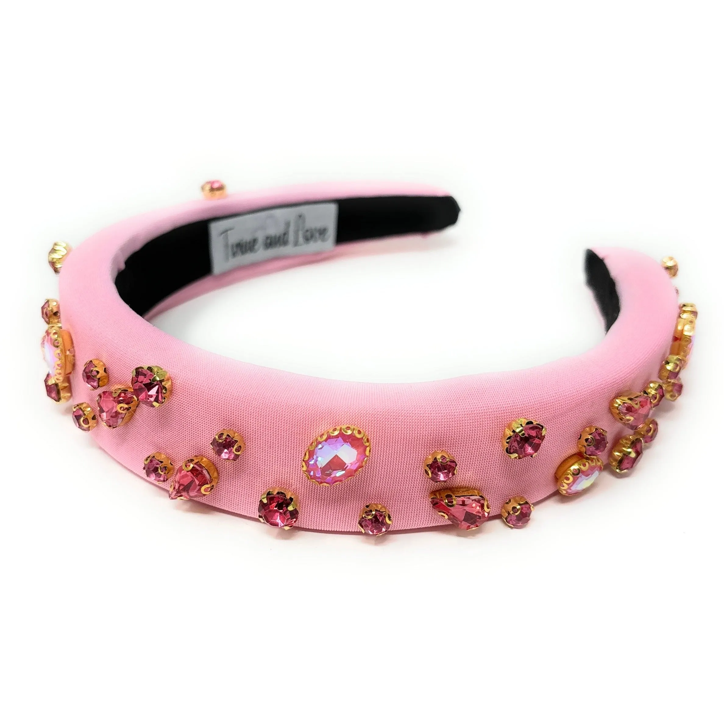 Camelia Pink Padded Baroque Headband