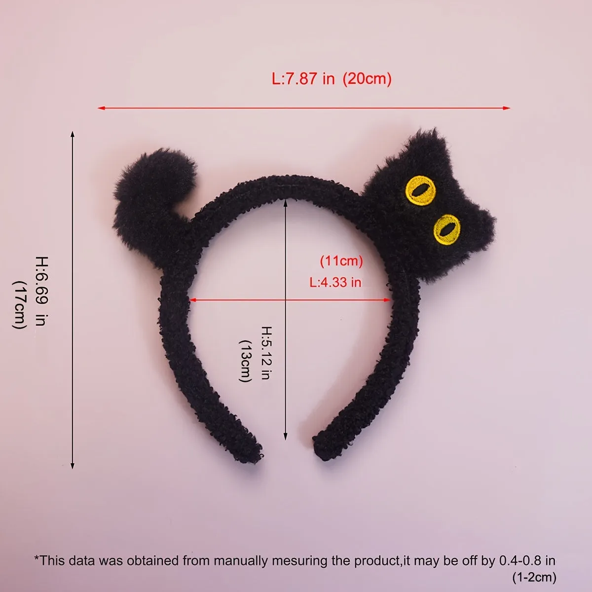 Cartoon Cat Headband Adorable Hair Accessory for Christmas Celebrations