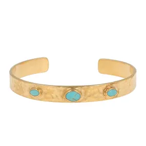 Chan Luu Turquoise Hammered Cuff