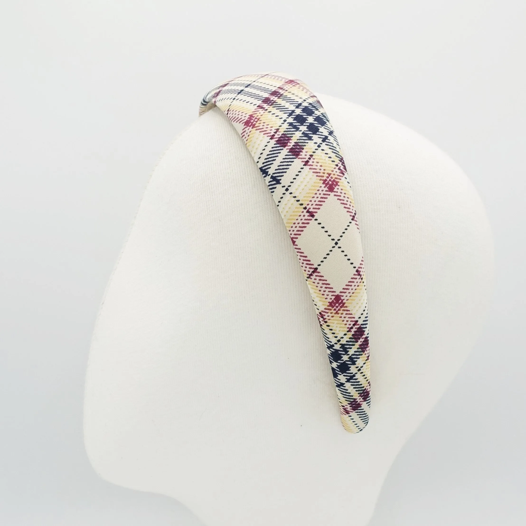 check headband plaid pattern hairband basic hair accessory for women