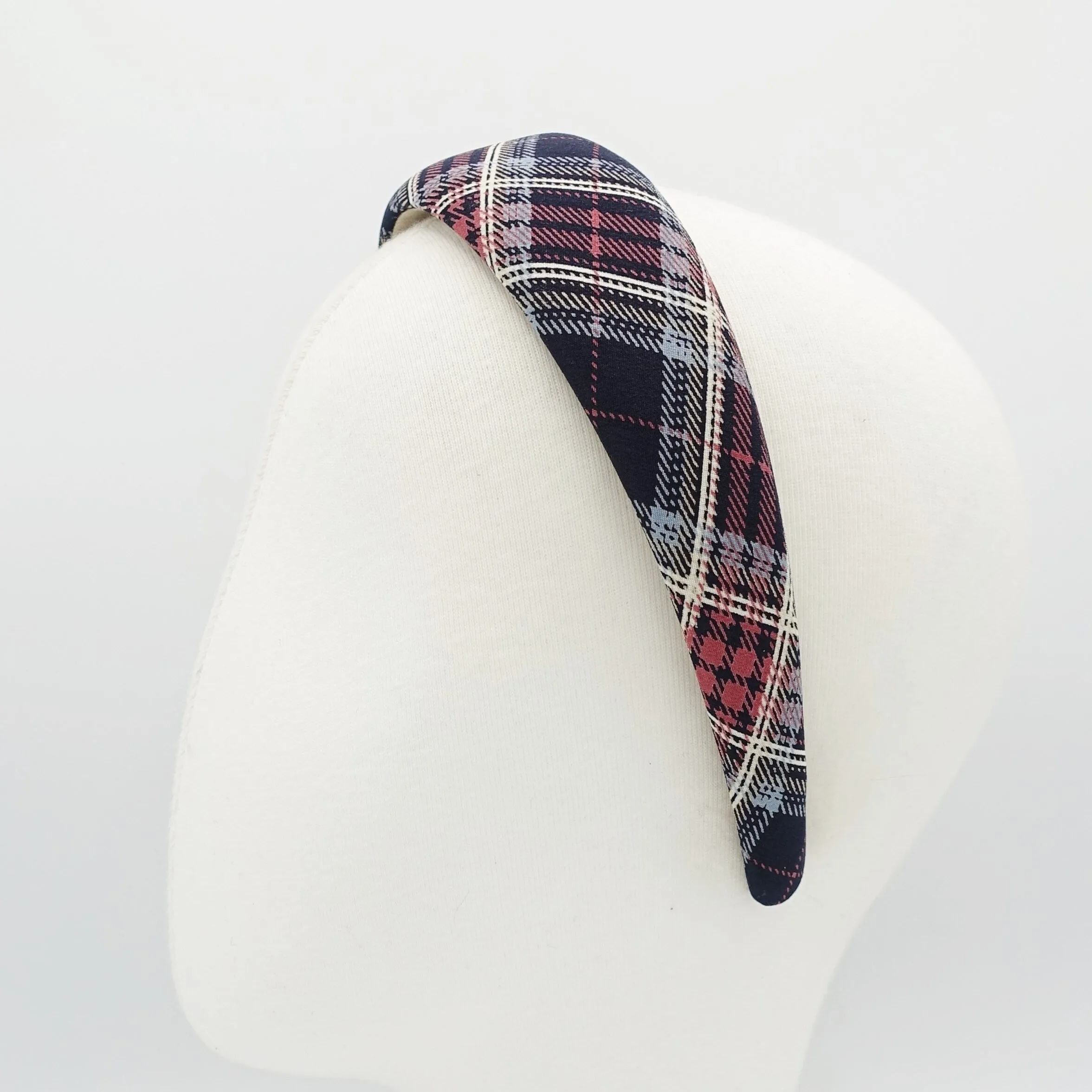 check headband plaid pattern hairband basic hair accessory for women