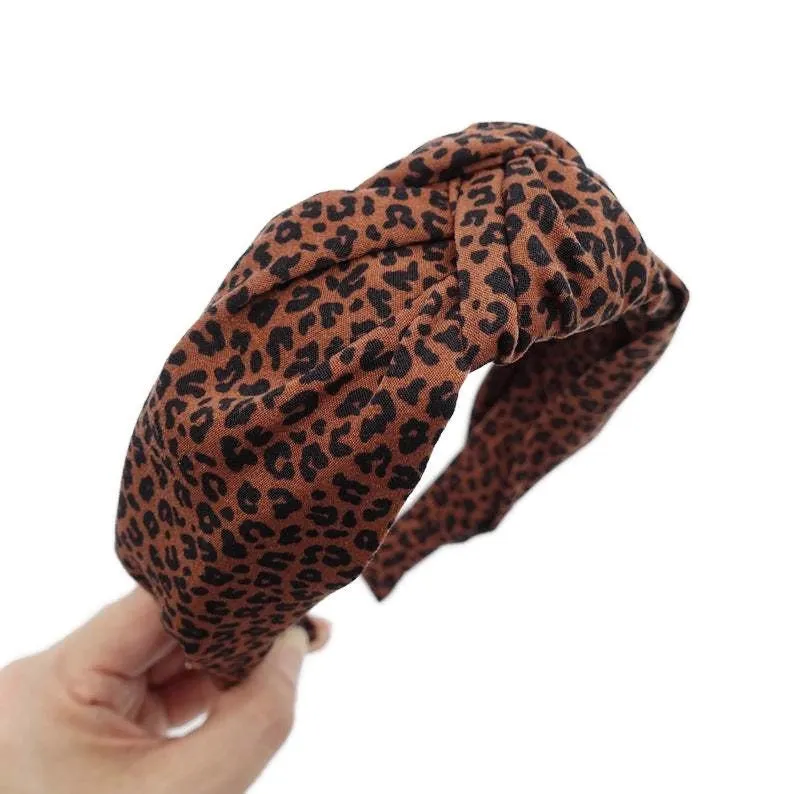 cheetah print knot headband animal print sexy hairband women hair accessories