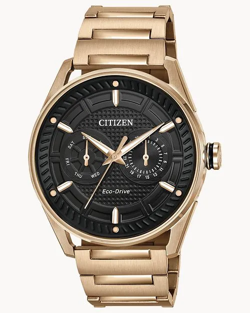 Citizen Weekender Eco-Drive Rose Gold Steel Watch BU4023-54E