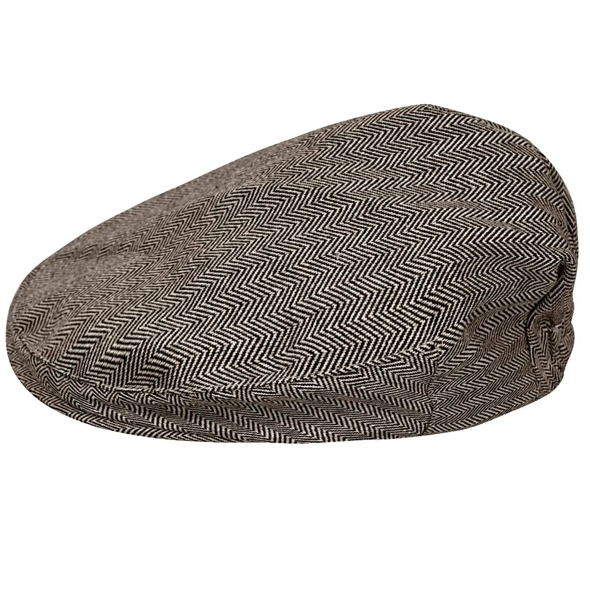 Classic Baby Boy Newsboy Cap - Herringbone Pattern for Special Occasions