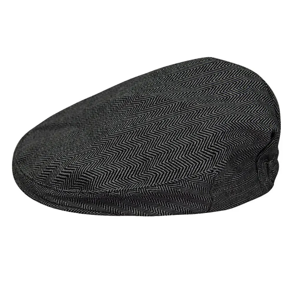 Classic Baby Boy Newsboy Cap - Herringbone Pattern for Special Occasions