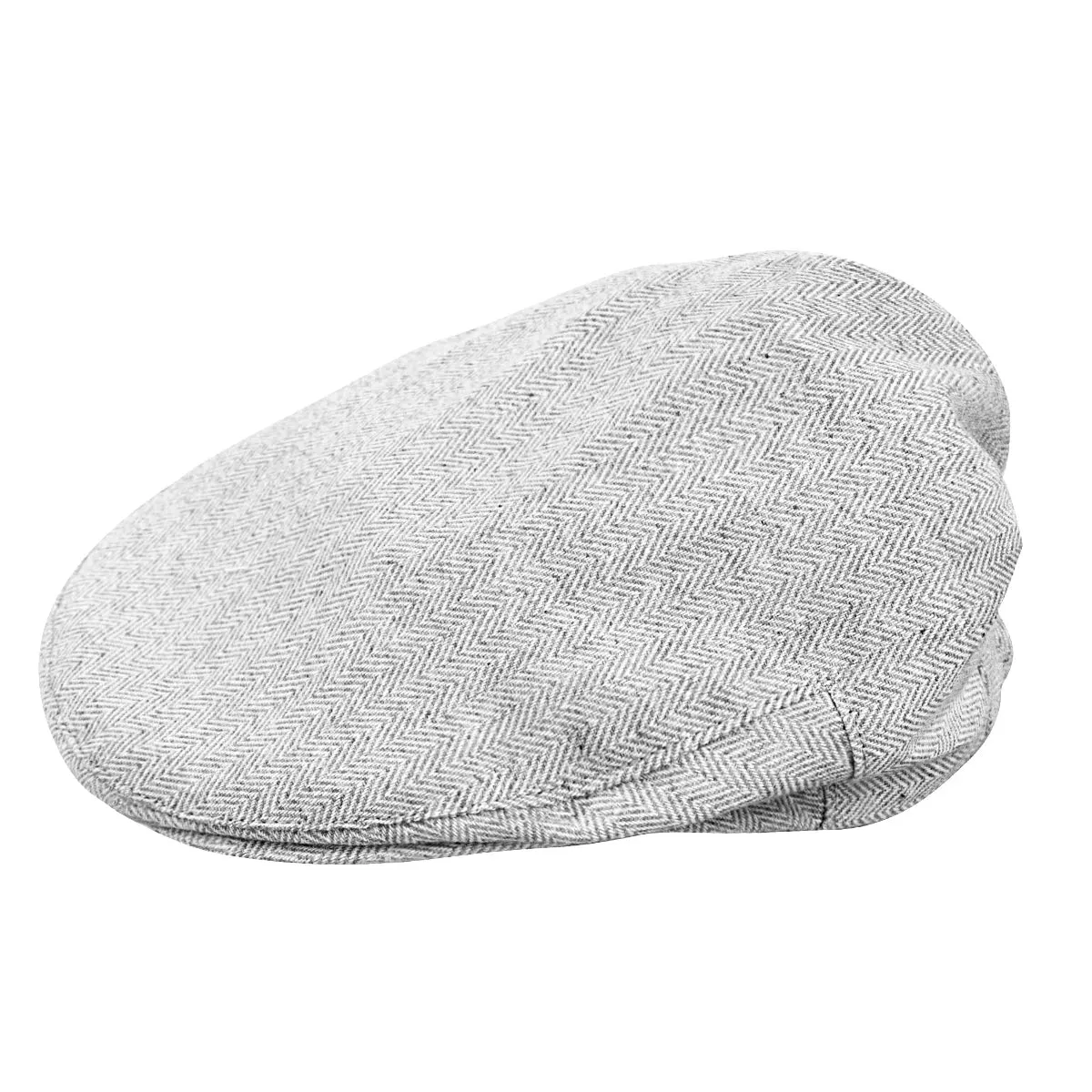 Classic Baby Boy Newsboy Cap - Herringbone Pattern for Special Occasions