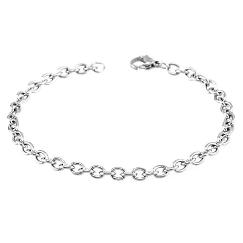 Classy Men Stainless Steel Rolo Chain Bracelet