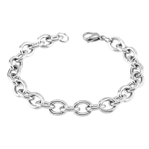 Classy Men Stainless Steel Rolo Chain Bracelet