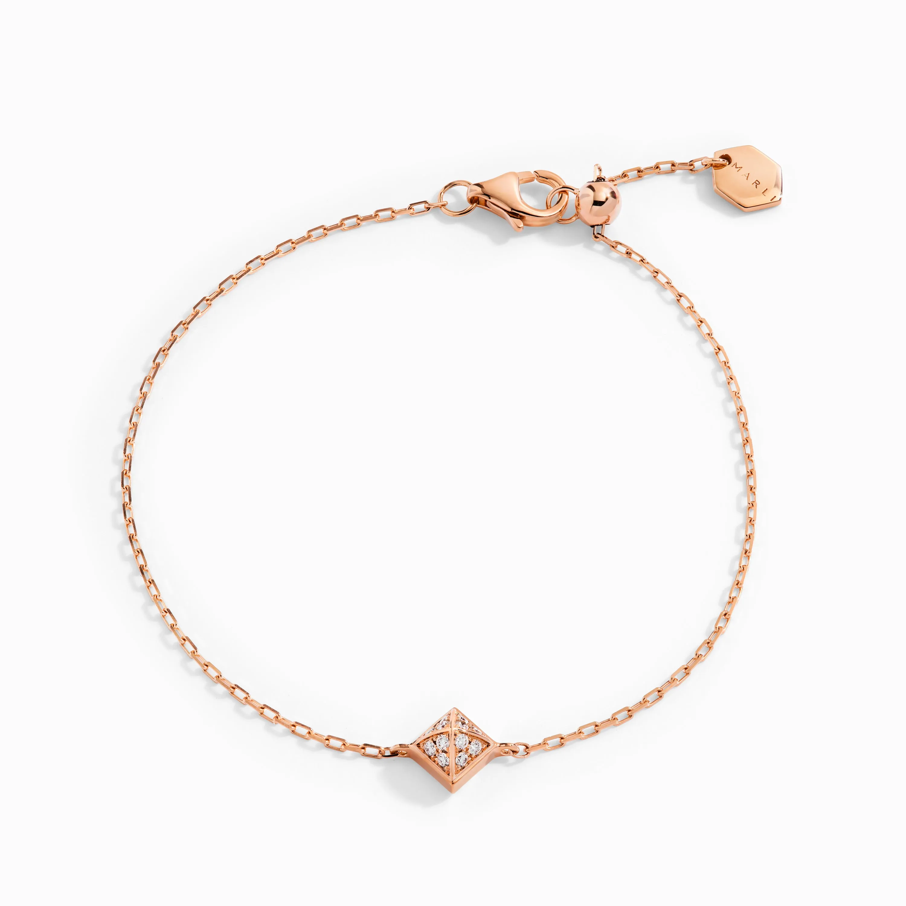 Cleo Lotus Full Diamond Pavé Chain Bracelet