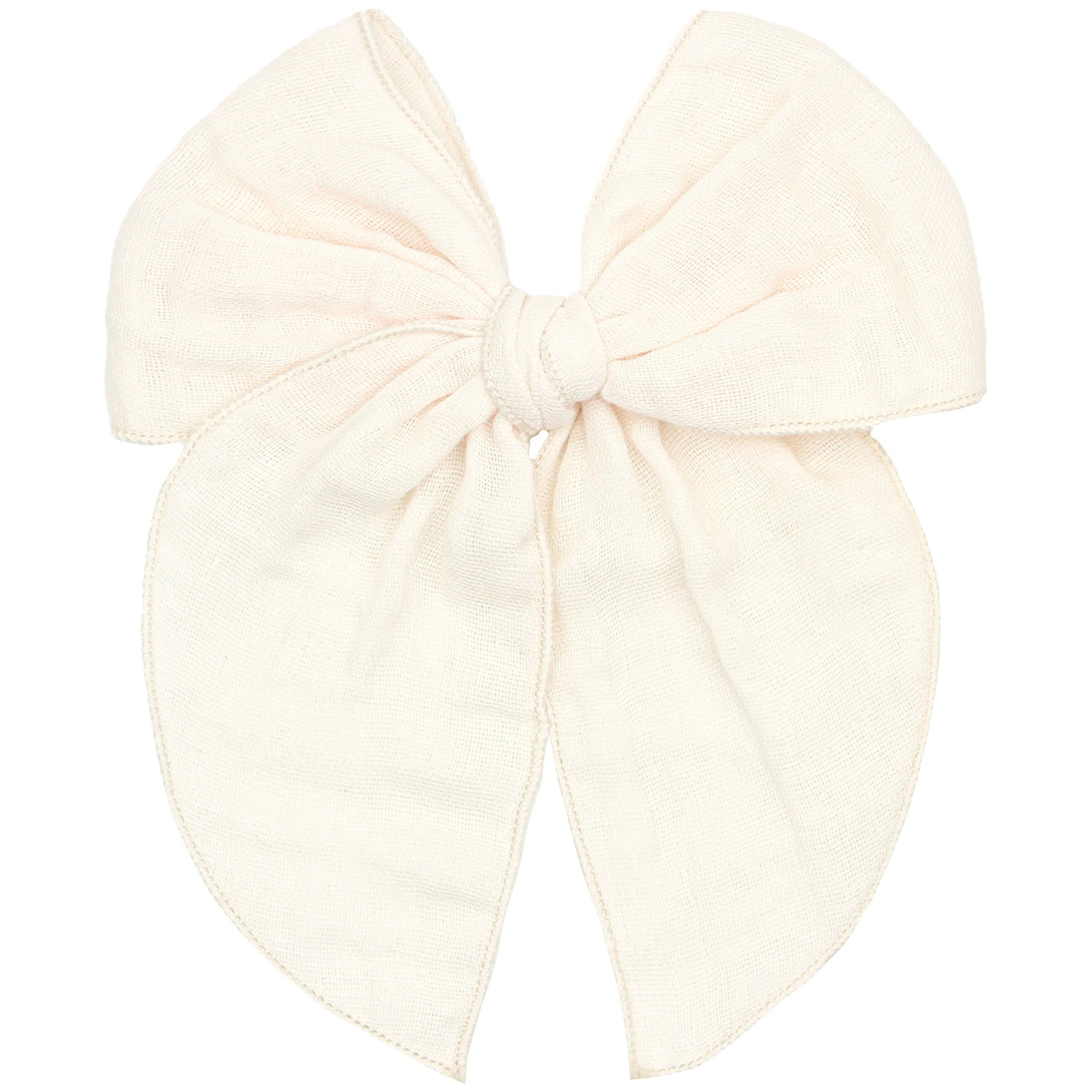 Cloud Muslin™ Heirloom Bow - Cream Clip