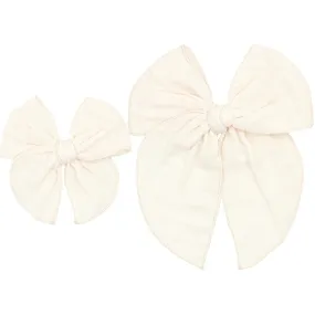 Cloud Muslin™ Heirloom Bow - Cream Clip