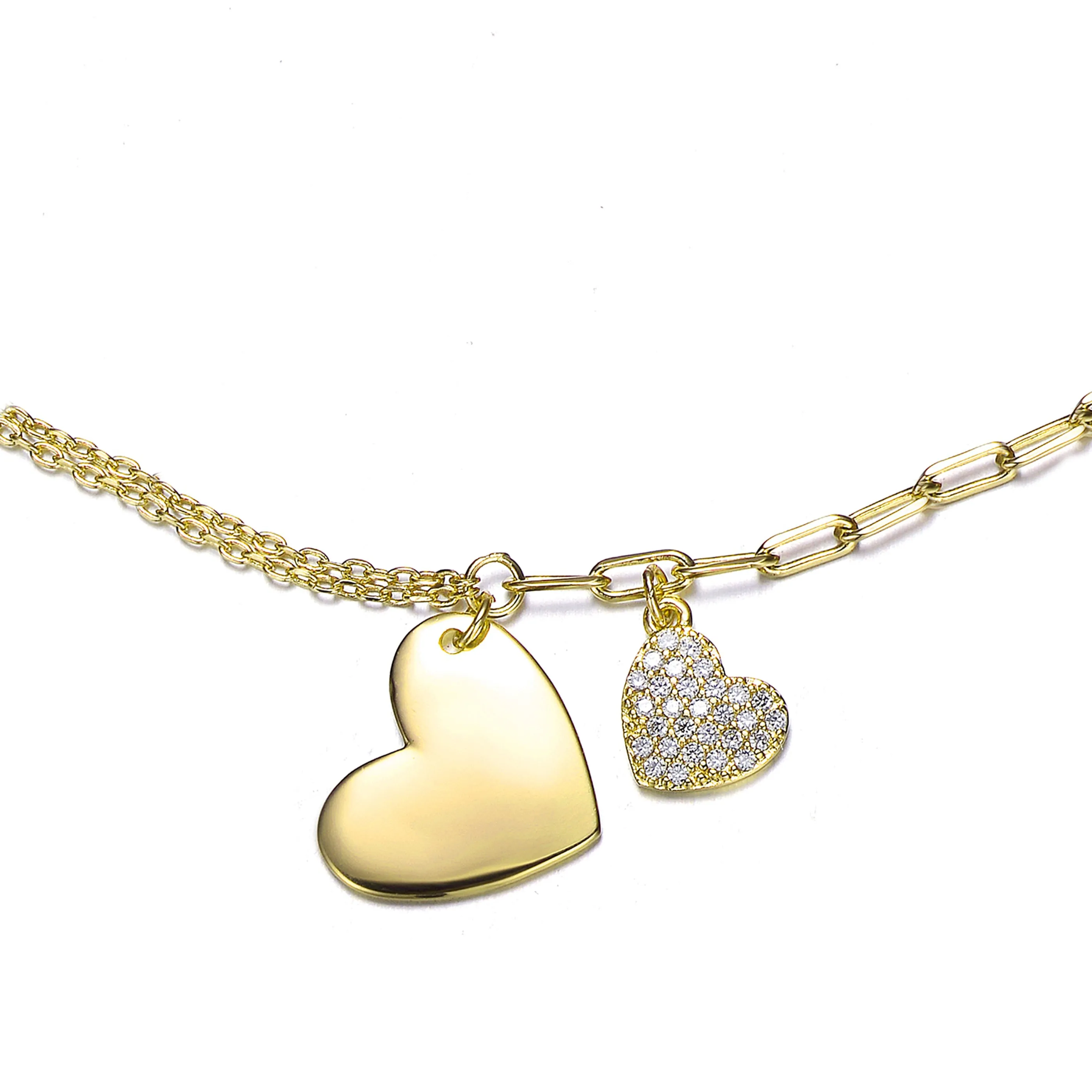 Coeur Heart Charm Adjustable Bracelet