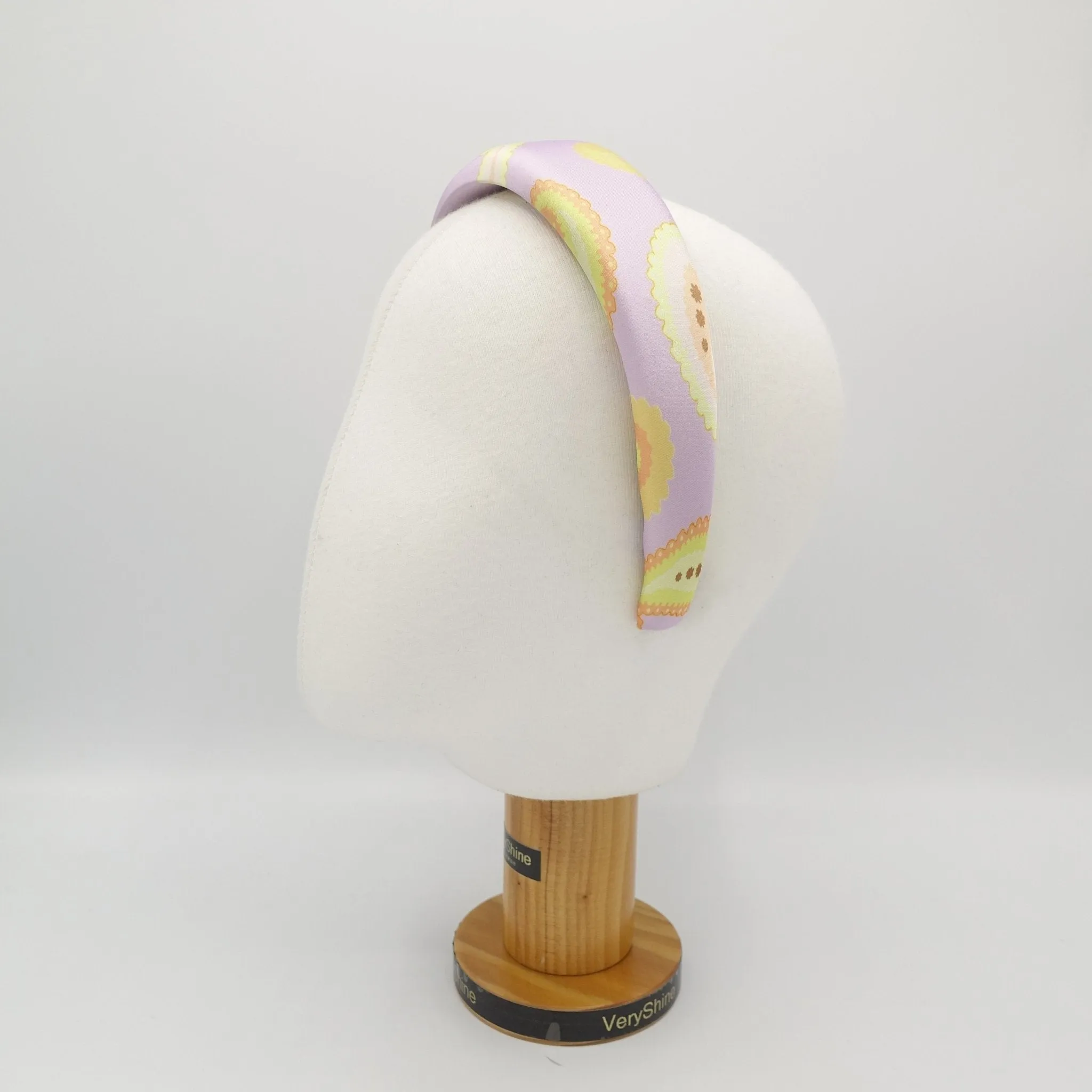 colorful paisley print padded headband medium hairband  stylish hair accessory for women