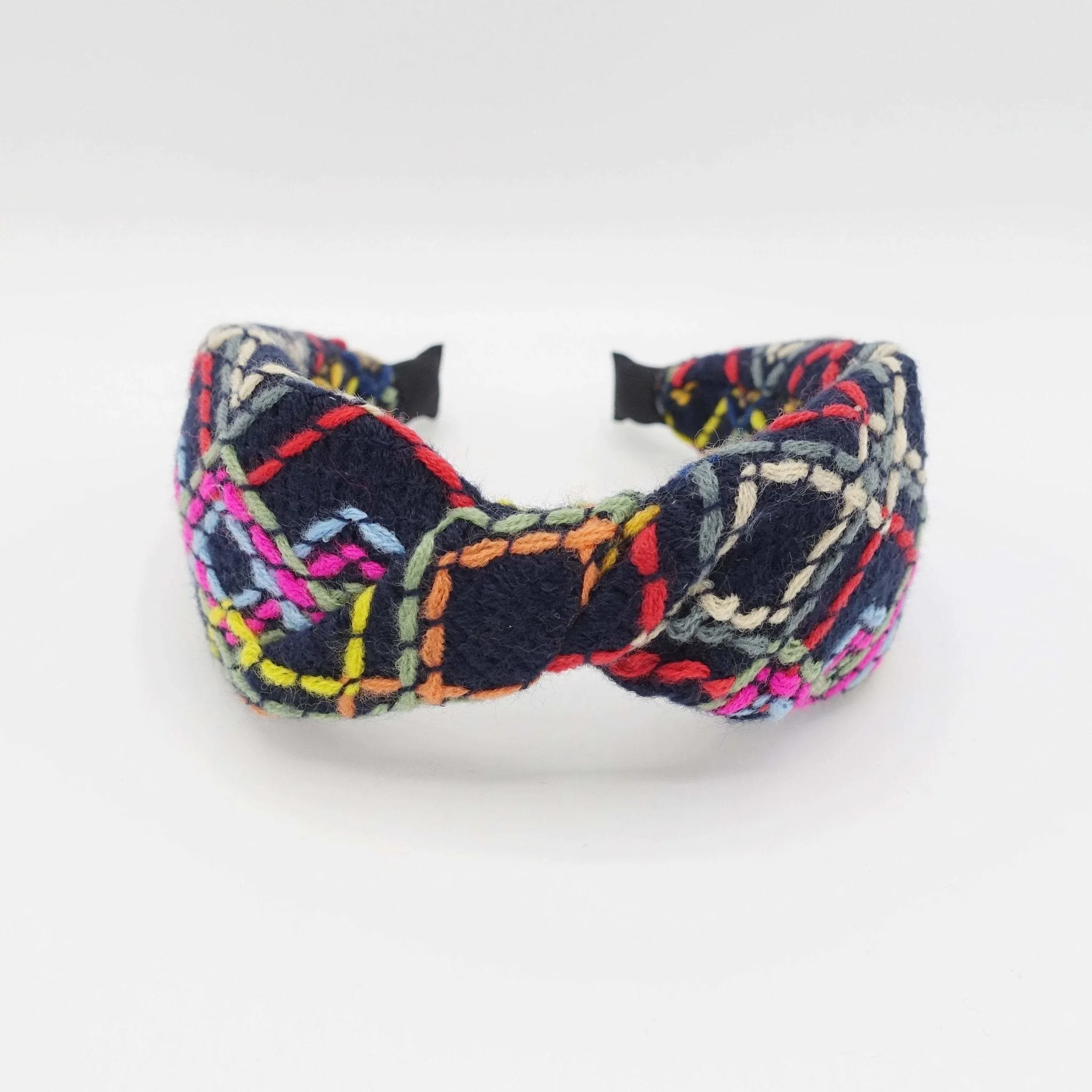 colorful stitch tweed headband twist hairband hair accessory for women