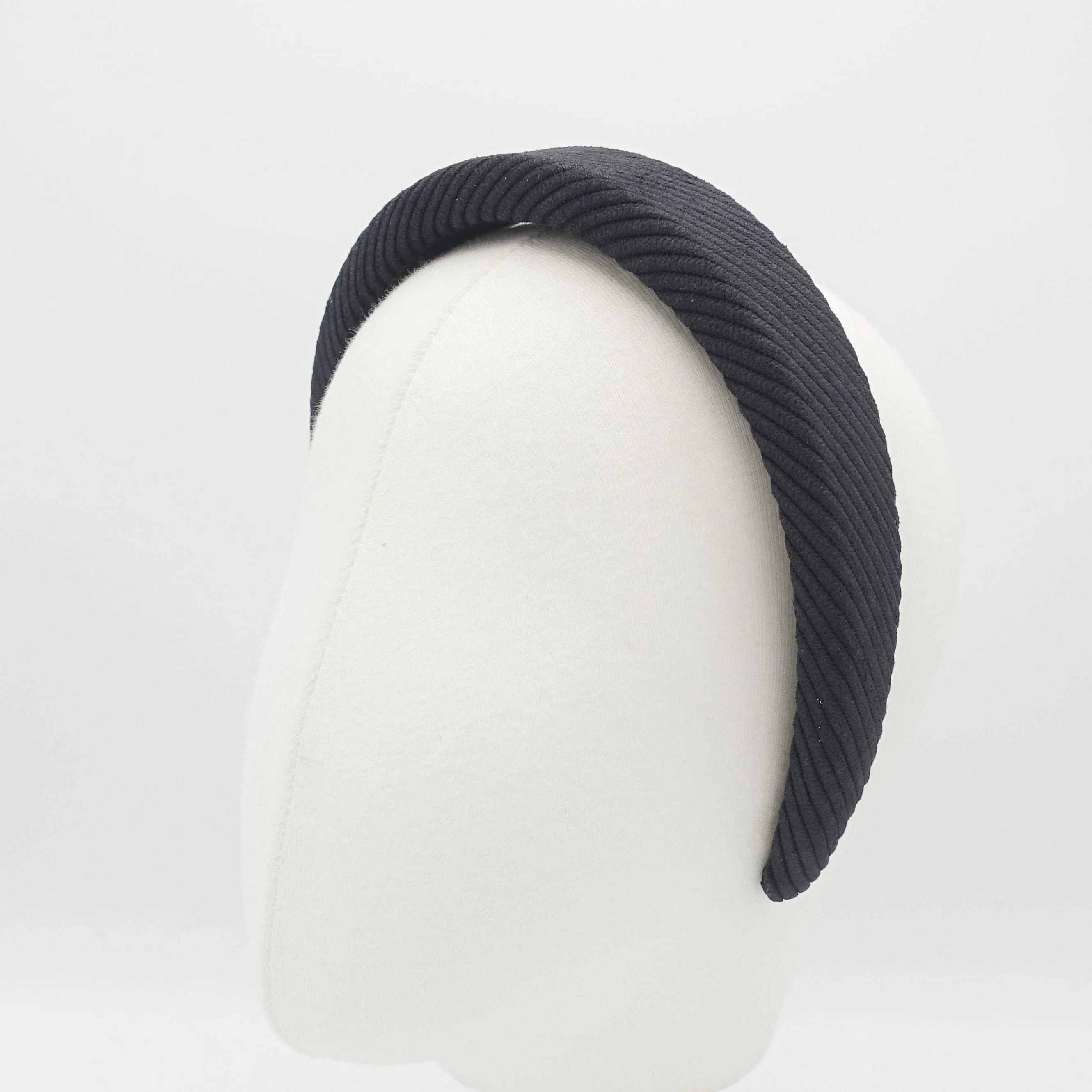 corduroy padded headband ribbed hairband for women