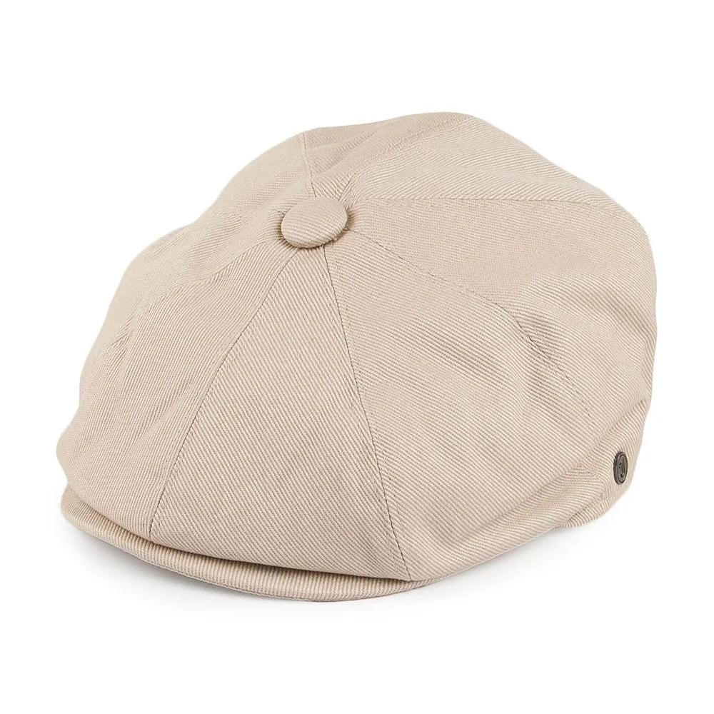 Cotton Newsboy Cap Beige Wholesale Pack