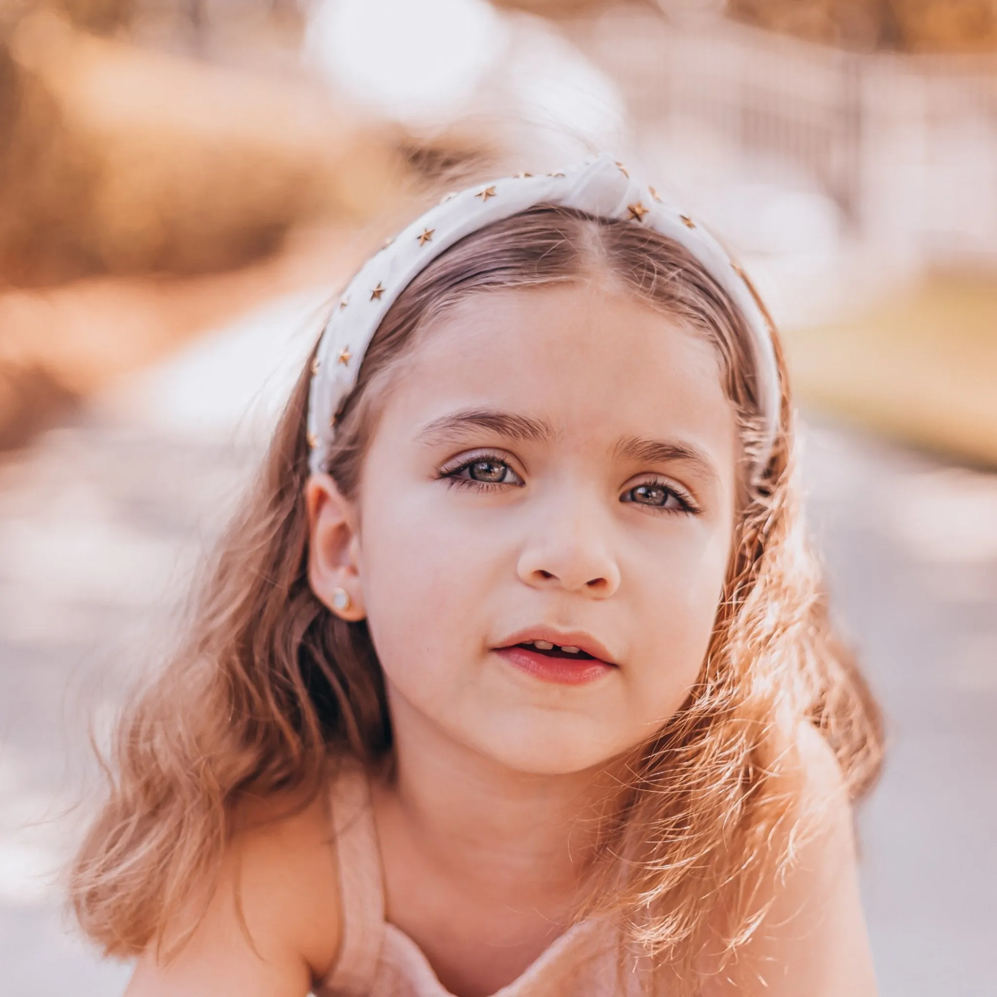 Crushed Velvet Knot Studded Star Headband