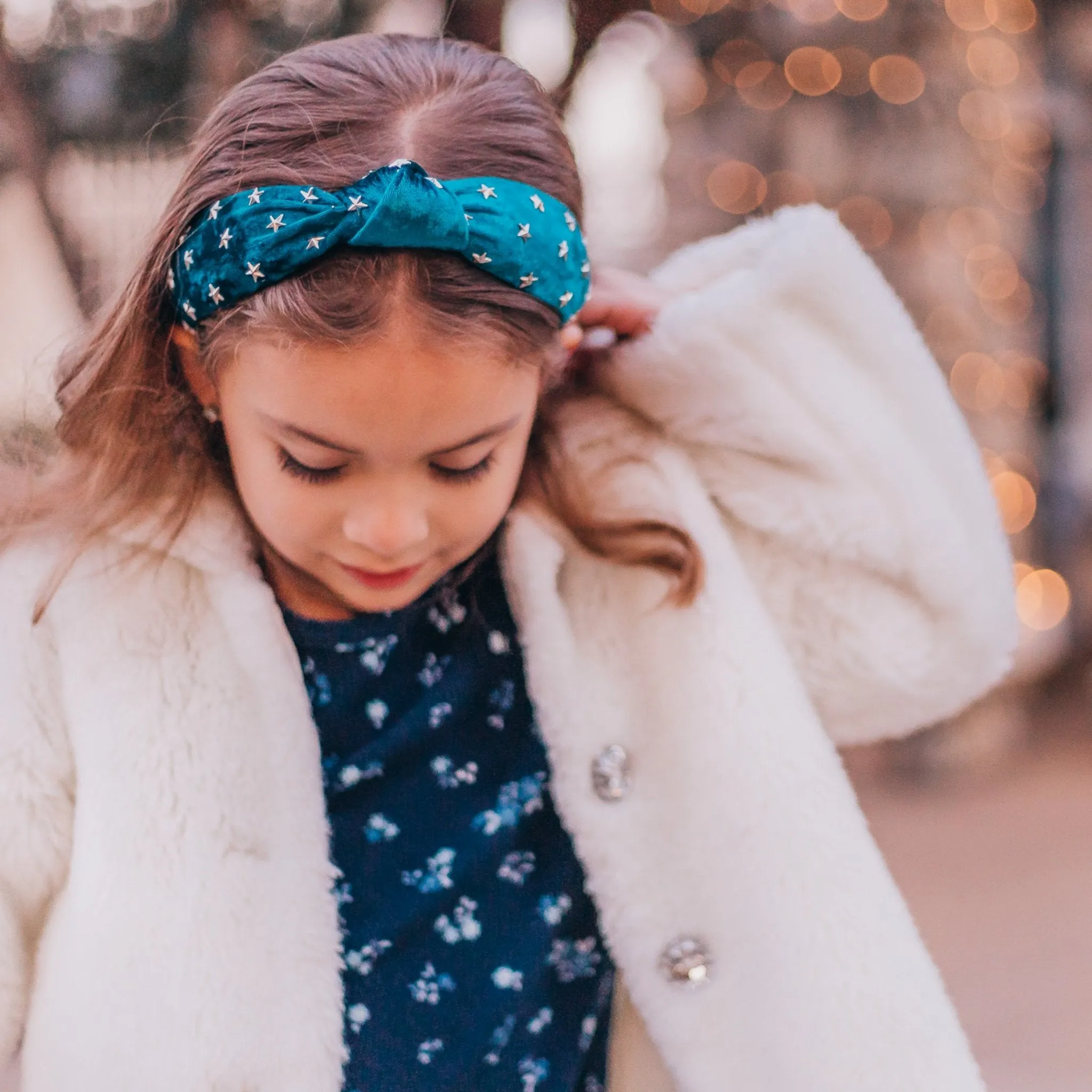 Crushed Velvet Knot Studded Star Headband